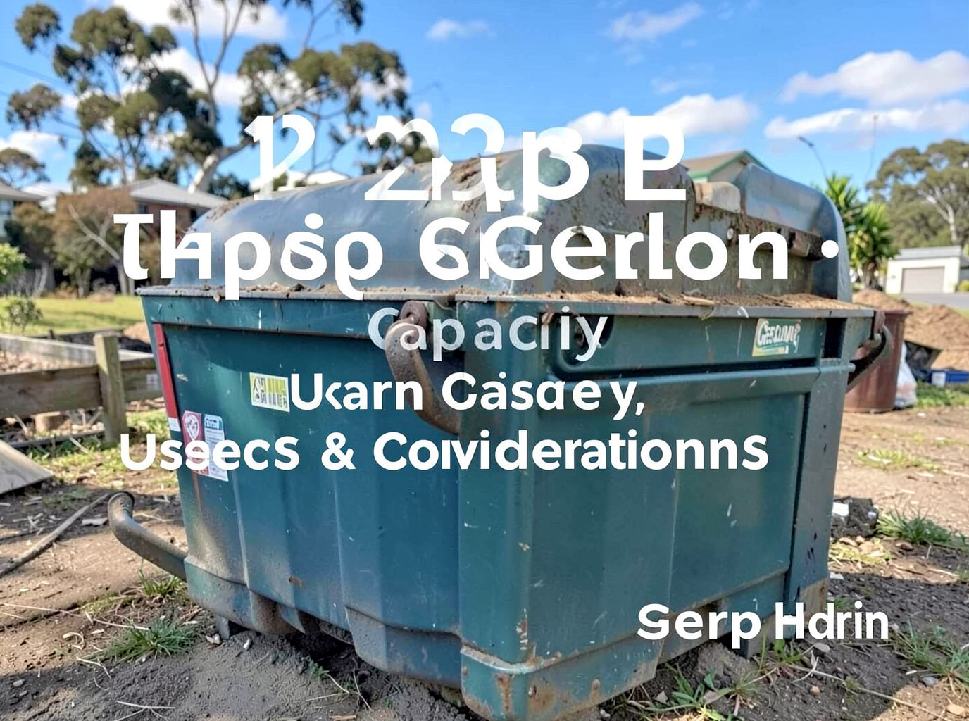 12m³ Skip Bin Geelong: Capacity, Uses & Considerations