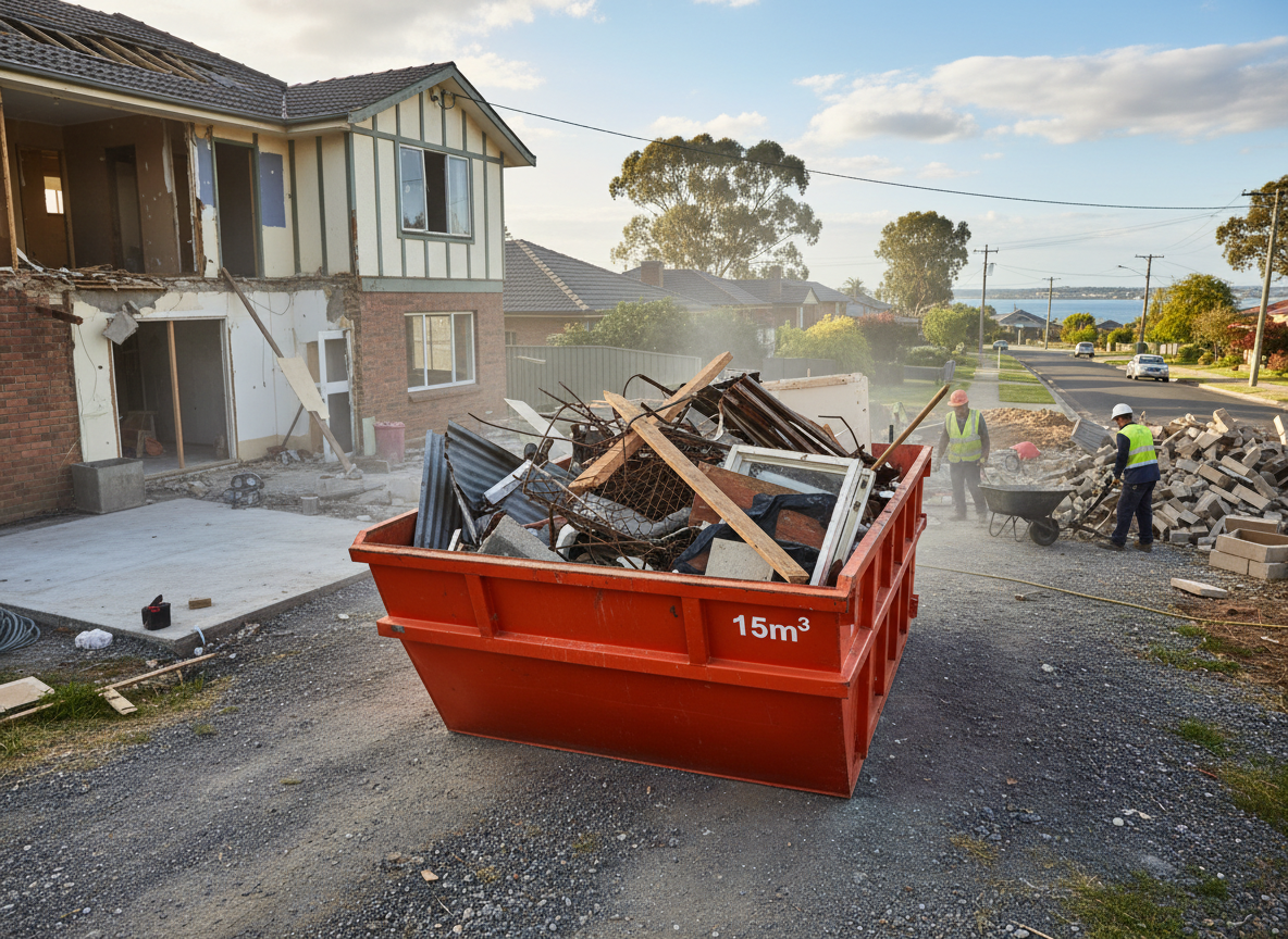 15m³ Skip Bin Geelong: Large Renovation & Demolition Waste