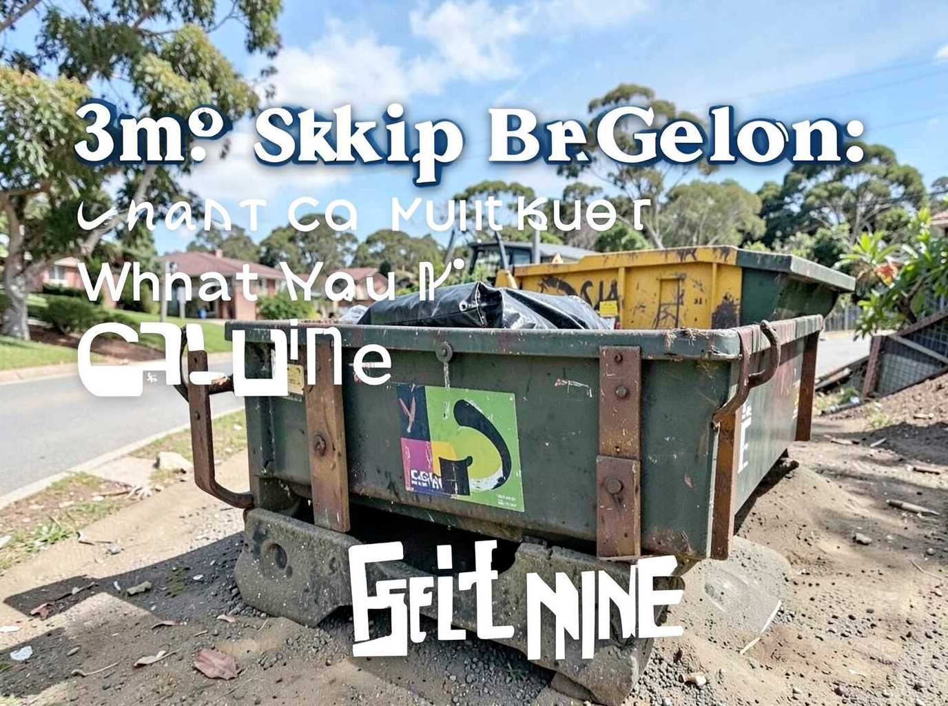 3m³ Skip Bin Geelong: What Can You Fit Inside?